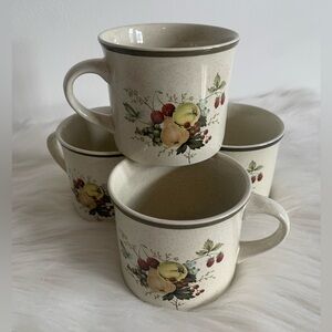 Vintage 1975 Royal Doulton Cornwall Lambethware Mugs x4
